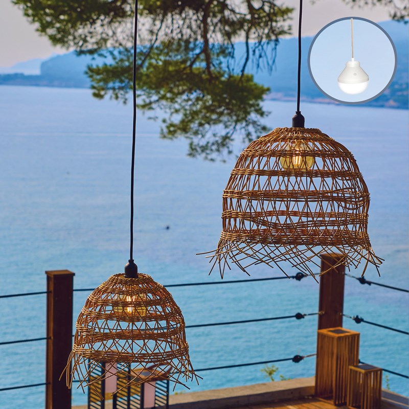 Suspension sans fil beige hawaii long