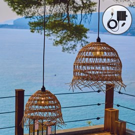 Lot de 2 suspensions solaires beige hawaii long