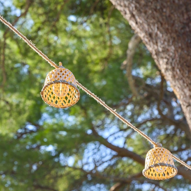 Guirlande solaire hybride beige maly