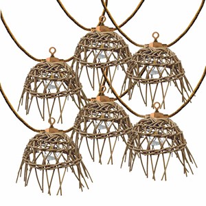 Guirlande solaire hybride marron hawaii