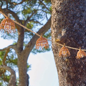 Guirlande solaire hybride marron hawaii