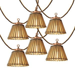 Guirlande solaire hybride beige natura