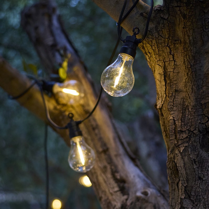 Lot de 2 guirlandes solaires transparent party max