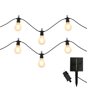 Lot de 2 guirlandes solaires transparent party max