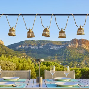 Guirlande solaire hybride beige samoa