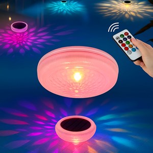 Lot de 2 lampes de piscine flottante blanc splashy