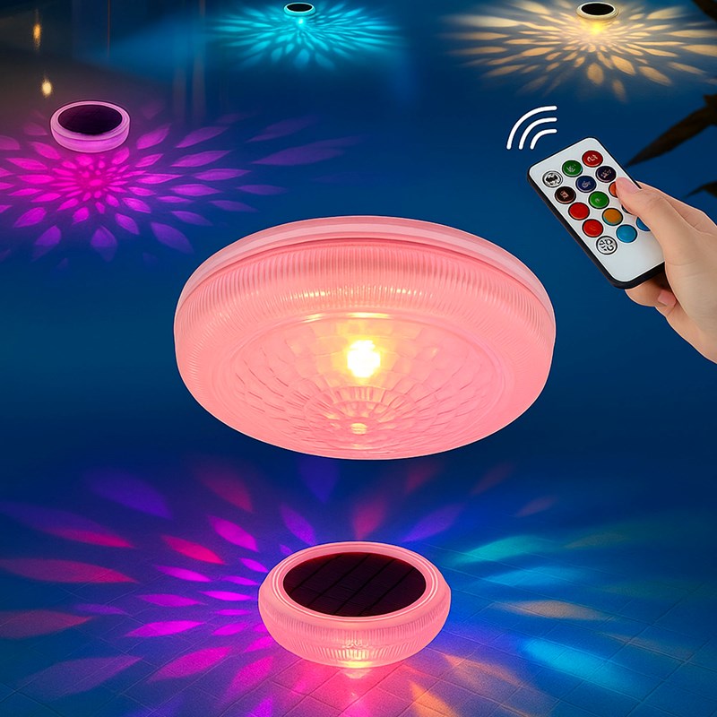 Lot de 2 lampes de piscine flottante blanc splashy