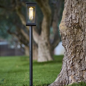 Lot de 4 balises solaires à piquer noir luzy