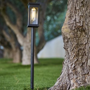 Lot de 4 balises solaires à piquer noir luzy