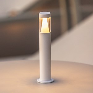 Lot de 4 lampes de table avec plateau de chargement blanc stick