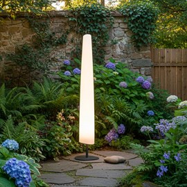 Lampadaire solaire blanc bay