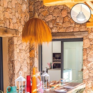 Suspension sans fil beige masai big