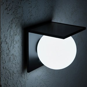 Applique murale solaire sensor noir bolly