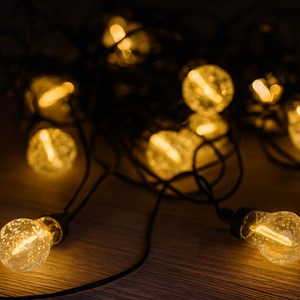 Guirlande solaire transparent bubble