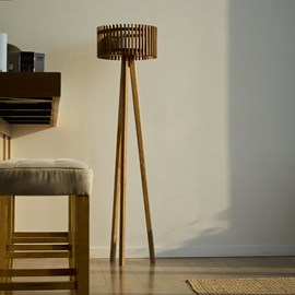 Lampadaire solaire bois eden