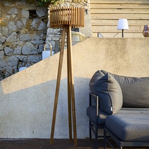 Lampadaire solaire bois eden