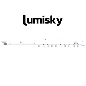 Guirlande solaire beige fantasy star