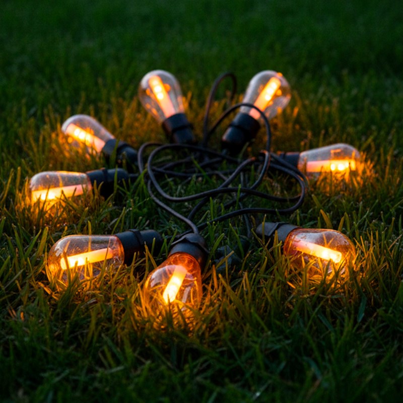 Guirlande solaire flamme transparent flame