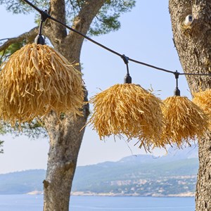 Guirlande connectable e27 beige frufru