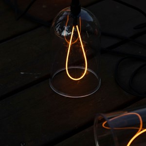 Guirlande à cloche filament transparent glow