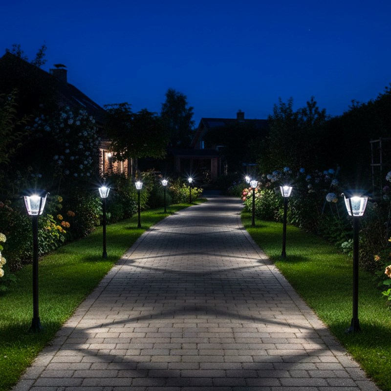 Lampadaire solaire noir lumax