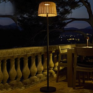 Lampadaire solaire beige mateo