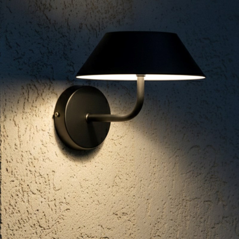 Applique murale solaire noir nerio