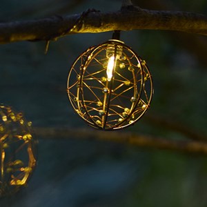 Guirlande solaire marron rusty