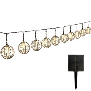 Guirlande solaire marron rusty