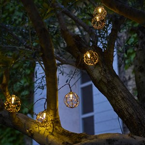 Guirlande solaire marron rusty