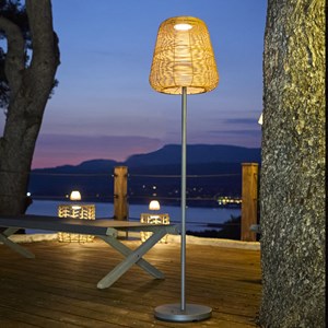 Lampadaire solaire marron boheme tall
