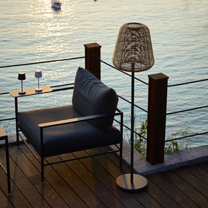 Lampadaire solaire marron boheme tall