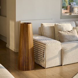 Lampadaire solaire bois tecka