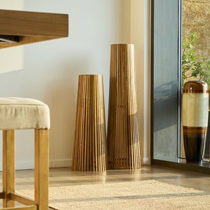 Lampadaire solaire bois tecka