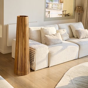 Lampadaire solaire bois tecka