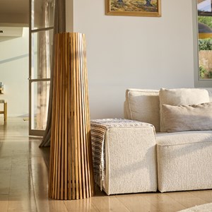 Lampadaire solaire bois tecka