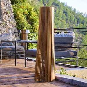 Lampadaire solaire bois tecka