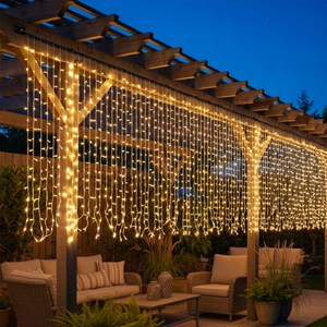 Guirlande rideau solaire cuivre yogy curtain