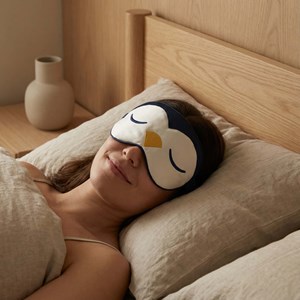 Masque de nuit laqi - soie de mûrier brodée