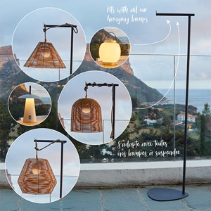 Pied support de lampe gris hold me