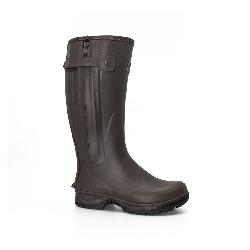 Rouchette - Botte veneur neo zip marron