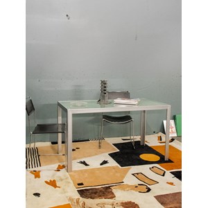 Table à manger en verre et métal monica armani n°1051