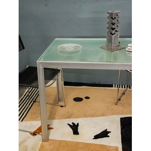 Table à manger en verre et métal monica armani n°1051