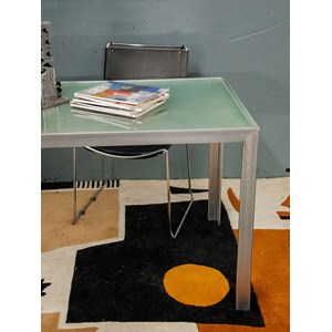 Table à manger en verre et métal monica armani n°1051