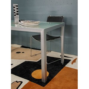 Table à manger en verre et métal monica armani n°1051