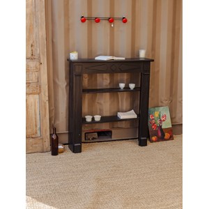 Manteau de cheminée en bois noir n°11