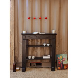 Manteau de cheminée en bois noir n°11