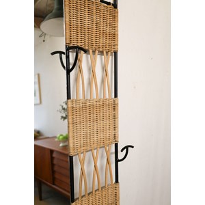 Porte-manteau en osier et métal n°224