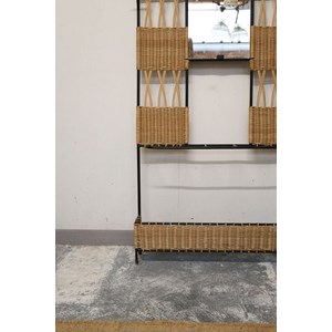 Porte-manteau en osier et métal n°224