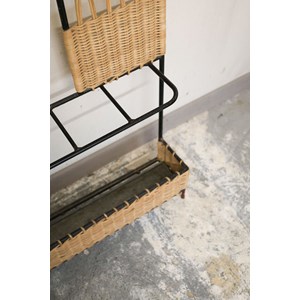 Porte-manteau en osier et métal n°224